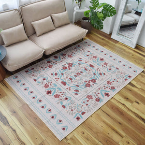 フラワー花柄ラグ TOCORU Series"チューリップ" ループ アイボリー