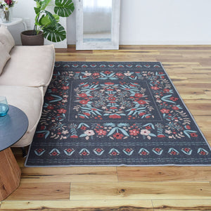 フラワー花柄ラグ TOCORU Series"チューリップ" ループ グレー