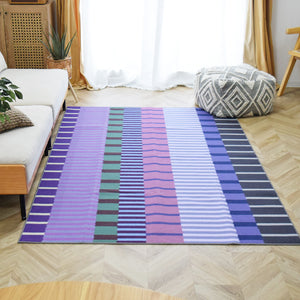 アートラグ TOCORU Series"マルチストライプ" ループ パープル