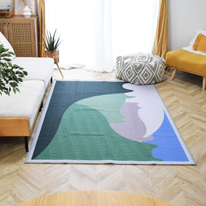 アニマルラグ TOCORU Series Beach and Cat グリーン