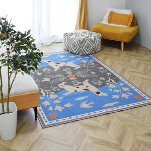 アニマルラグ TOCORU Series Dog ブルー