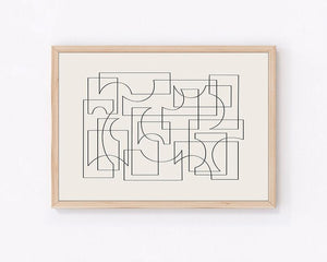 お洒落なアートポスターLines forming Shapes