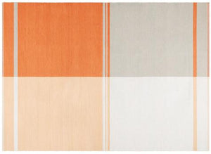 極細糸を使ったコットンのインド製手織りラグ NORIC アプリコット - TOCO LIFE