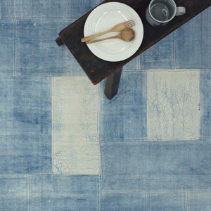 温もりあるおしゃれなパッチワークラグ DENIM PATCHWORK RUG - TOCO LIFE