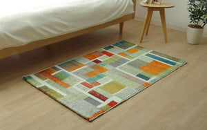 お部屋を彩るカラフルな幾何学柄 トルコ製ウィルトンラグ エデン 3サイズ - TOCO LIFE