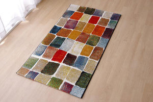 可愛らしいモザイク柄のトルコ製ウィルトン織りラグ パレット 3サイズ - TOCO LIFE