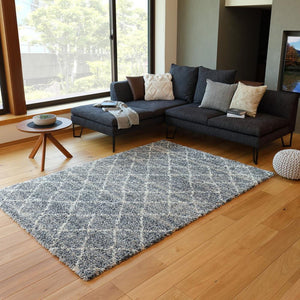 雰囲気をワンランクアップするモロッカン柄のウィルトン織シャギーマット ラルム 2サイズ - TOCO LIFE