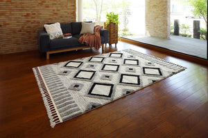 柔らかなカット&ループが立体感を表現したウィルトン織ラグ ダイヤ 4サイズ - TOCO LIFE
