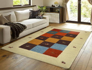 丁寧な手織り手法で使用時間の経過とともに味わいが深まるギャッベラグ GABBEH D3 3サイズ - TOCO LIFE