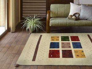 丁寧な手織り手法で使用時間の経過とともに味わいが深まるギャッベラグ GABBEH D19 3サイズ - TOCO LIFE