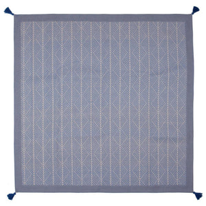 独特の少しおさえたカラートーンが魅力のインド綿ボンディングラグ クラック 3サイズ ネイビー - TOCO LIFE