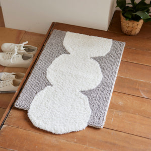 シンプルなデザインがかわいいアートラグ シラタママット ライトグレー