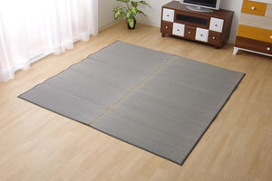 シンプルな無地調の国産い草ラグ Fソリッド 3サイズ グレー - TOCO LIFE