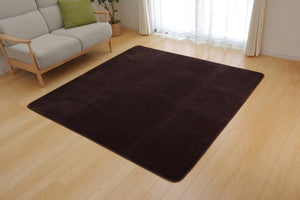 さらふわ滑らかタッチのフランネルラグ 無地 ピオニー 5サイズ ブラウン - TOCO LIFE