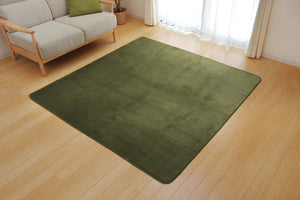 さらふわ滑らかタッチのフランネルラグ 無地 ピオニー 5サイズ グリーン - TOCO LIFE