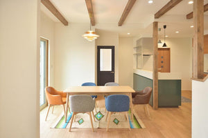 お洒落なネイティブ風ラグ AZUMA-25 グリーン - TOCO LIFE