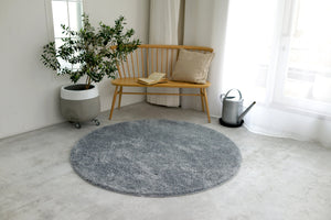 ウサギに触れたようなモフモフ感 ラヴィフレーテ 2サイズ 円形 ブルー - TOCO LIFE