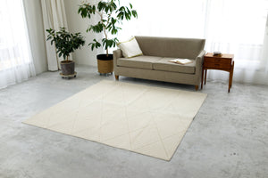 凹凸で表現されたバイアスデザインラグ ツイル 3サイズ - TOCO LIFE