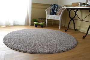 光沢糸で深みのあるシックな仕上がり スミトロンニューツイスティ 2サイズ 円形 グレー - TOCO LIFE