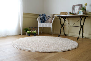 光沢糸で深みのあるシックな仕上がり スミトロンニューツイスティ 2サイズ 円形 アイボリー - TOCO LIFE