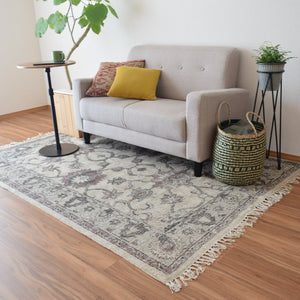 肌触りの良い柔らかなコットン100%の手織りラグ ILA RUG