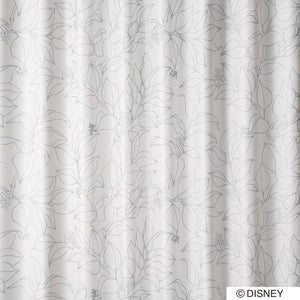 シンプルな線画のリーフ柄をプリントした遮光カーテン Disney MICKEY/Slip leaf シルバー 1枚入り - TOCO LIFE