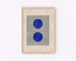 お洒落なアートポスターブルー アブストラクト2