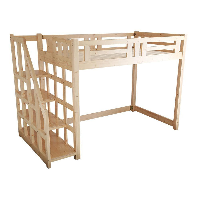 モモナチュラルロフトベッド（脚、柵、階段のみ）