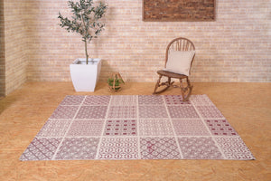 お洒落な北欧モダンラグ AZUMA-16 レッド - TOCO LIFE