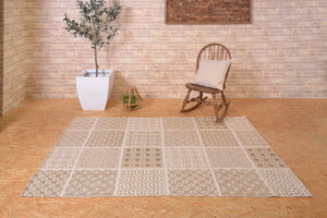 お洒落な北欧モダンラグ AZUMA-14 ベージュ - TOCO LIFE