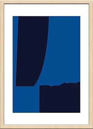 ミニマルで洗練されたアブストラクトアートポスター Black and Blue - TOCO LIFE