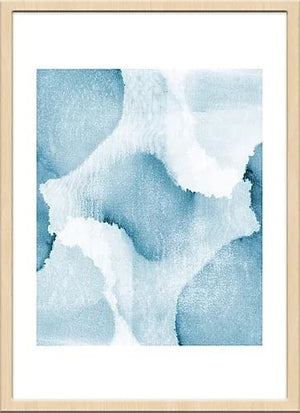 ミニマルで洗練されたアブストラクトアートポスター Watercolor V blue - TOCO LIFE