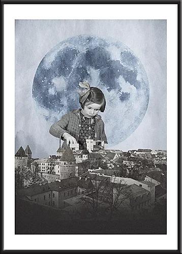 最大80％オフ 独特の空想的で美しい世界を創り出すアートポスター『Midnight 絵画