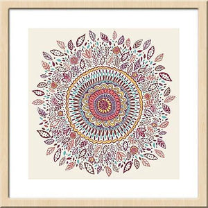 世界の文化や民族芸術から大きな影響を受けたアートポスター「Sunflower Mandala」 - TOCO LIFE