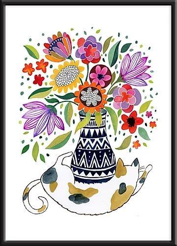 世界の文化や民族芸術から大きな影響を受けたアートポスター「Calico