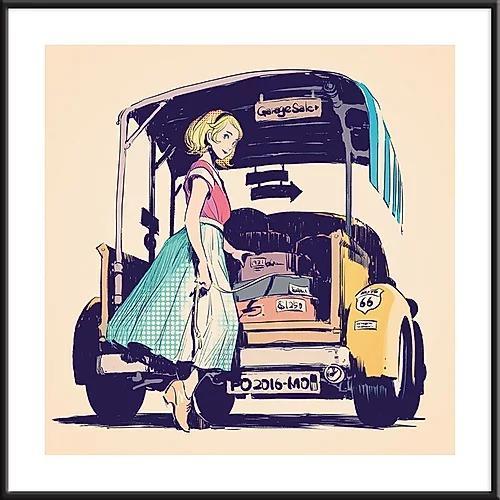 【のりたま】考古ポスターほか お洒落でほっこりとした雰囲気にしてくれるアートポスター『ガレージ