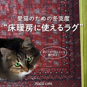 愛猫のための冬支度、床暖房に使えるTOCORUラグ