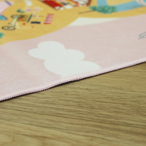 洗えるキッズラグ TOCO LIFE KIDS “おでかけごっこ 遊園地” フランネル ピンク