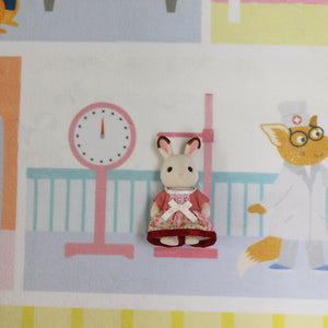 洗えるキッズラグ TOCO LIFE KIDS “おままごと 病院” フランネル ブルー