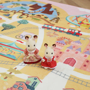 洗えるキッズラグ TOCO LIFE KIDS “おでかけごっこ 遊園地” フランネル ピンク