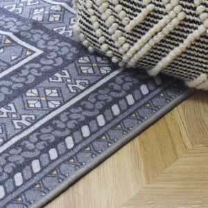 ヴィンテージ風ラグ TOCORU Series AFGHUN ループ グレー