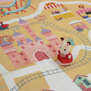 洗えるキッズラグ TOCO LIFE KIDS “おでかけごっこ 遊園地” フランネル ピンク