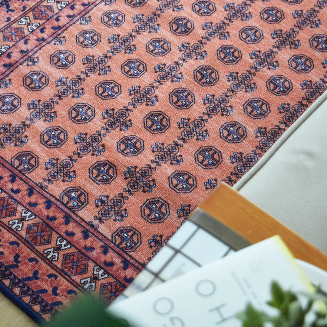 淡いカフェオレとくすみピンク ヴィンテージラグ No.687 淡いカフェ 淡いカフェオレとくすみピンク ヴィンテージラグ No.687 淡いカフェ