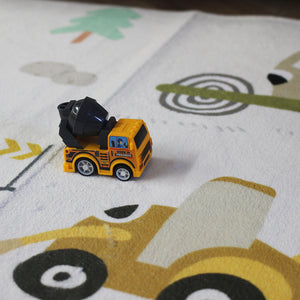 洗えるキッズラグ TOCO LIFE KIDS “働く車柄” フランネル ベージュ