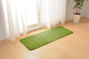 アウトドア気分を味わえる芝生風キッチンマット Grassland