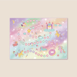 洗えるキッズラグ TOCO LIFE KIDS “知育ラグ ユニコーンと数字” フランネル パープル