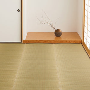 上質な国産い草を使った い草柄上敷き  涼み（江戸間） ベージュ
