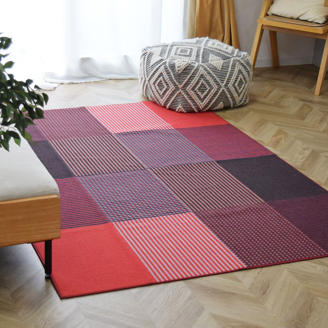 アートラグ TOCORU Series”Colors” ループ レッド– ラグとインテリアの