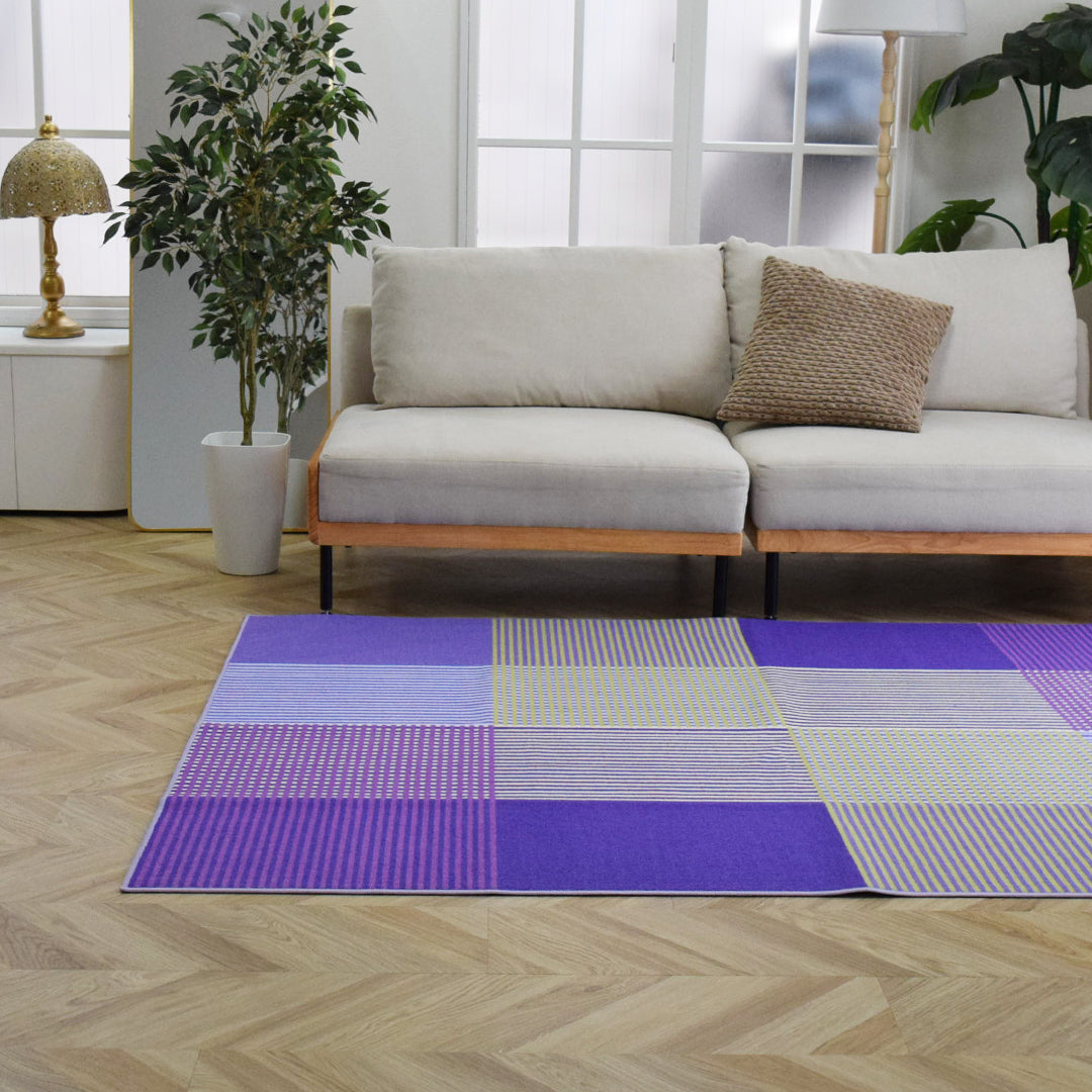 【エクリュ】モーブ系パープルのシノワズリラグNo.568 エクリュ】モーブ系パープルのシノワズリラグNo.568 エクリュ様専用