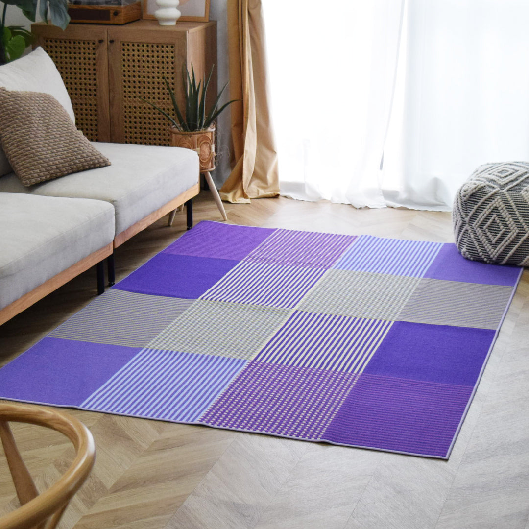 【エクリュ】モーブ系パープルのシノワズリラグNo.568 エクリュ様専用】モーブ系パープルのシノワズリラグNo.568 ラグ